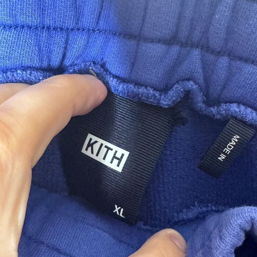KITH Sweatpants Men's XL Blue Script Drawstring Heavyweight - Picture 5 of 11